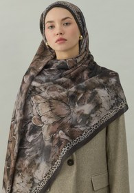 Resim Bowery Draw Flowers Desen Şal Mocha 