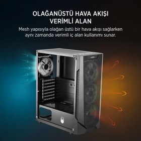 Resim James Donkey Helıx H800 4xrbw Atx 650W Gamıng Kasa 