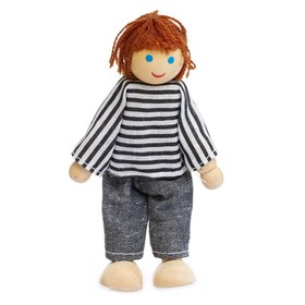 Resim Ahşap 6'lı Aile Kukla Seti 