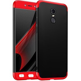 Resim Microsonic Xiaomi Redmi Note 4x Kılıf Double Dip 360 Protective Siyah Kırmızı 
