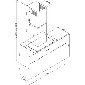 Resim Sılverlıne Good 90 (3364 Lınk Flat) Beyaz 90 cm Davlumbaz 