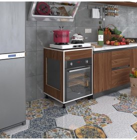 Resim Kenzlife Ankastre Modülü Kabini Tilkowski3 Cvz 85 60 56 Fırın Ocak Dolabı Ayarlı Ayaklı Üstü Kapalı 