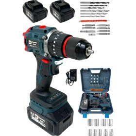 Resim Dynamic Tech Profesyonel Kömürsüz Darbeli Şarjlı Matkap Lion Çelik Mandren Metal Şanzıman Çift Akülü Vidalama 