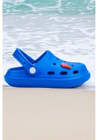 Resim Kiko Kids Eva Plaj Havuz Okul Kreş Erkek Çocuk Terlik Twg 755 Saks Mavi 