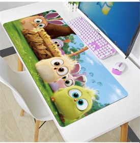 Resim Azemax 70X30Cm Civciv Desenli Oyuncu Mousepad Kaydırmaz Taban Mou 