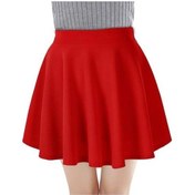 Resim Fastbuy Kadın Mini A-çizgi Yüksek Bel Ekose Baskılı Kısa Etek, Günlük İş Giyimi, Çok Yönlü Kırmızı Kırmızı 