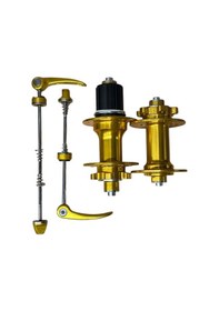 Resim Forte Gt Xbyc 680 Bisiklet Hub Sesli Ön Arka Kaset Göbek Seti 32 Delik 6 Vida Qr Mandal Gold 