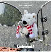 Resim Yuntech01 Küçük West Highland Köpek Desenli Manyetik Motosiklet-dikişli Bisiklet Dekorasyon Aksesuarı - Kolay Kurulum, Güvenli Tutma, Yenilikçi Takma Parça Kırmızı Çarşaflı Model 