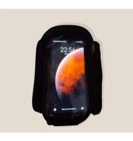 Resim Erseplus Bisiklet Heybe Çantası Kadro Üstü 6 Inç Telefonlu Siyah-Siyah 