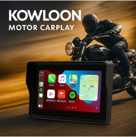 Resim KOWLOON MOTOSİKLET VE BİSİKLET CARPLAY ANDROİD AUTO ÇİFT KAMERALI 