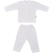 Resim Sebi Bebe Bebe Bebek Pijama Takımı Bulutlu Pamuklu 