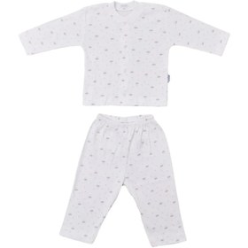 Resim Sebi Bebe Bebe Bebek Pijama Takımı Bulutlu Pamuklu 