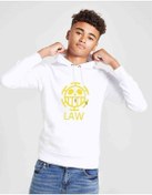 Resim One Piece Law Logo Baskılı Unisex Çocuk Kapüşonlu Beyaz Sweat Beyaz 