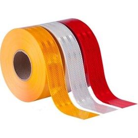 Resim Reflektif Şerit E Belgeli Tüvtürk Uyumlu (Sarı/Kırmızı/Beyaz) 