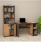 Resim Kalenderdekor1 Kalender Dekor Avel Mayra 120 Cm Çalışma Masası Takımı Avem04 Meşe 