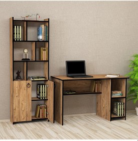 Resim Kalenderdekor1 Kalender Dekor Avel Mayra 120 Cm Çalışma Masası Takımı Avem04 Meşe 