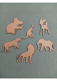 Resim Boyanabilir Ham Mdf Orman Hayvanları Çocuk Odası Dekorasyonu Ana Okulu Etkinlik Materyal 