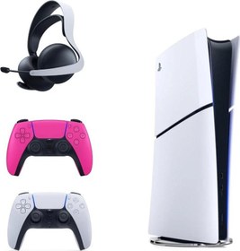 Resim Sony Playstation 5 Slim İthalatçı Garantili + 2. Pembe Dualsense + Pulse 3D Kablosuz Kulaklık 