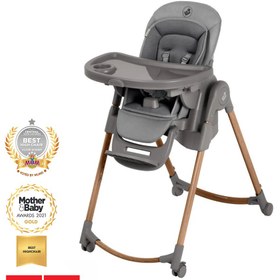 Resim Maxi-Cosi Minla Plus 6'sı Bir Arada Ahşap Görünümlü 4 Tekerlekli Mama Sandalyesi Elegance Graphite 