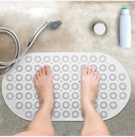 Resim Kaydırmaz Duşakabin Banyo Ve Duş Paspası Masajlı 87 Adet Vantuzla Yapışır 37 X 69 Cm Beyaz 