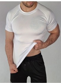 Resim Dempsi Spor Salonu Ve Dövüş Sporları İçin Esnek Spor Tişörtü. 418408479 Beyaz 