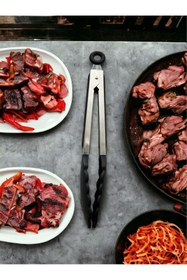 Resim CHANCE GİFT Yüksek Isıya Dayanıklı Masterchef Mutfak Maşası Silikon Uçlu Kilit Sistemli Paslanmaz Çelik Maşa 