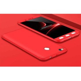 Resim Xiaomi Redmi 4x ile Uyumlu Kılıf Double Dip Ays 3in1 Sert Rubber Kapak Kırmızı 