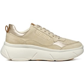 Resim Geox Bej Kadın Deri Sneaker D NEBULA 2.0 X B 