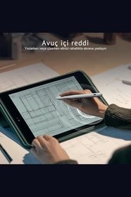 Resim iPad Uyumlu Avuç içi Reddeden Eğim Hassasiyetli Manyetik Yapışan Dokunmatik Yazım ve Çizim Kalem 