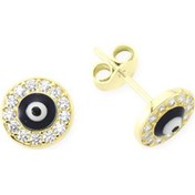 Resim Glorria Altın Nazar Boncuğu Küpe N11.11089 