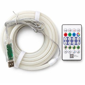 Resim Magic Neon Şerit Led 5m Rgb Kumandalı Usb 5 