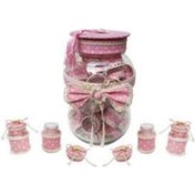 Resim Alyasüs Kavanoz Süslenmiş Kumbaralı Pembe 30 Adet 1 Paket 