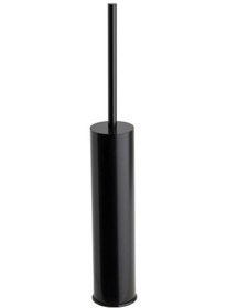Resim Tuvalet Fırçalığı Siyah Renk 424x64x64 Mm Açık Ahşap 