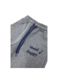 Resim Ayybuu 3 Iplik Şardonlu Çocuk Eşofman Altı Mood Happy Gri 