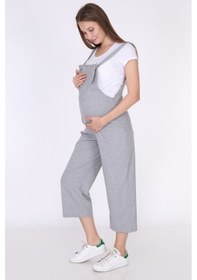 Resim Luvmabelly Myra6100 - Gri Hamile Salopet-gri 