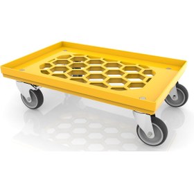 Resim DERA Petek Model Plastik Kasa Taşıma Arabası 