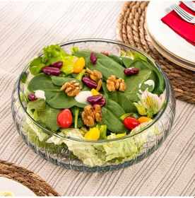 Resim Porsima Ryg7045 El Yapımı Büyük Boy Cam Salata Kasesi Şeffaf 