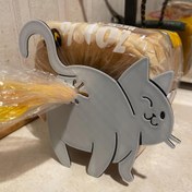 Resim Kedi Popo Ekmek Klipsi - 3D Baskılı Mizahi Mutfak Aksesuarı, Plastik Poşet Tutucu & Atıştırmalık Saklama, Sevimli Hayvan Temalı Depolama Çantası, Şirin Ev Dekoru Hediyesi, Oyunbaz Tasarım, Hafif Aksesuar, Evcil Hayvan Severler İçin 