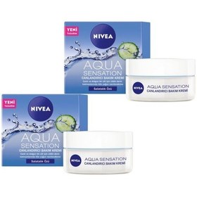Resim Nivea Aqua Sensation Canlandırıcı Yüz Bakım Kremi 2 x 50 ML 