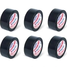Resim TeknoKapsül 45 mm x 100 mt Siyah Koli Bandı 6 Adet 