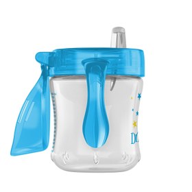 Resim 180 ml Silikon ağızlı Alıştırma Bardağı Mavi Yıldız Desenli (6ay+) 