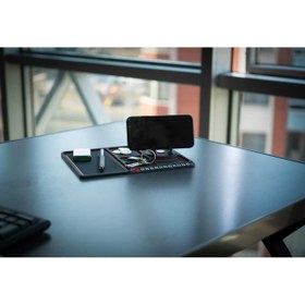 Resim mefsa Araç İçi Kaydırmaz Ped 3D Numaratör Telefon Tutuculu Torpido Kaydırmaz Kare 