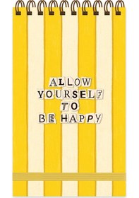 Resim Keskin 9 X15 80 Yp. Çizgili Spiralli Vibes Defter - Be Happy Çok Renkli 