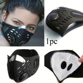 Resim 1 adet Nefes Alabilen Mesh Spor Yüz Maskesi, Bisiklet, Toz ve Polen Koruması, Koşu ve Açık Hava Aktiviteleri için Uygun - Hafif Polyester Karışımı Tasarımı, Rahat Fitness Aksesuarı, Güvenli Uygunluk Maskesi 
