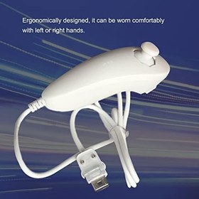 Resim Dekaim Nunchuk Controller Attachment Replacement,Nunchuk Video Game Controller Joystick Remote for Wii Gamepad Console White 