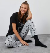 Resim Mickey Mouse Baskılı Pijama Takımı 