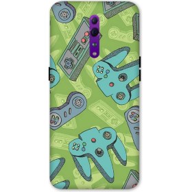 Resim Zipax Oppo Reno Z Kılıf Oyun Kolu Baskılı Desenli Silikon Kılıf A++-8255 