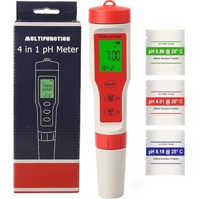 Resim Dijital Ph Ölçer 4'Ü 1 Arada Ph Tds Ec Sıcaklık Test Cihazı 