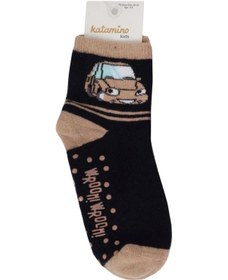 Resim Katamino Wroom Abs'li Erkek Bebek Çorabı K20257 Bej 