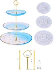 Resim Şenhomee Epoksi Reçine Silikon Beton Kalıp Kek Kurabiye Standı Sunumluk (Bağlantı aparatı hediyeli ) 